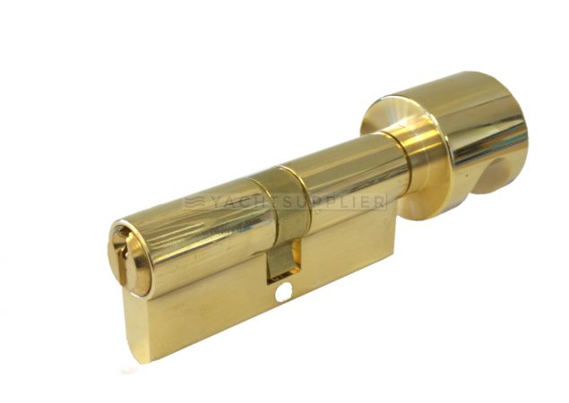 Knopcilinder K26,5/26,5mm Messing gepolijst Zeewaterbestendig met versmalde meenemer