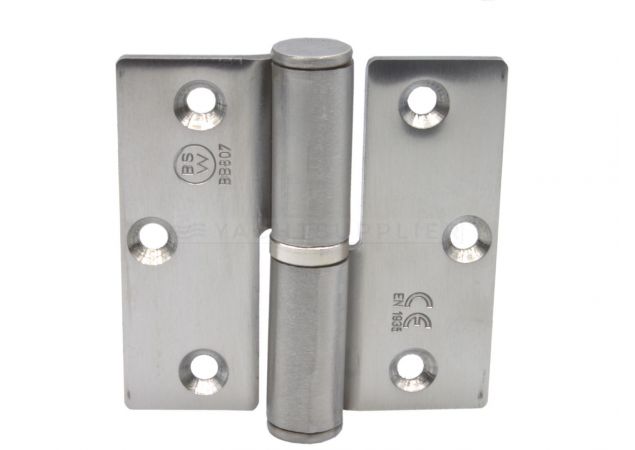 Kogelpaumelle 75x75 Rvs rechte hoek BB807 Rechts