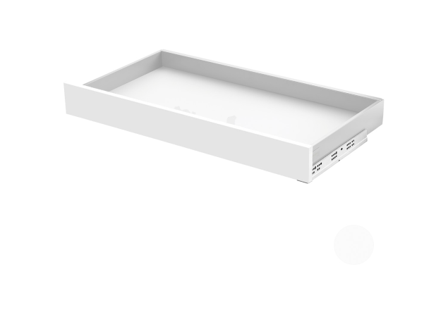 Lade op maat - Soft-close - Hoogte: 80mm - Diepte: 500mm - Wit