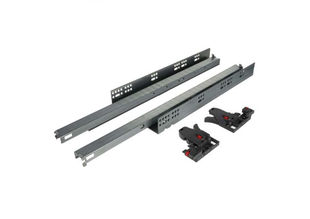 Ladegeleider bodemmontage - 600mm - Soft-close - 40kg draagvermogen