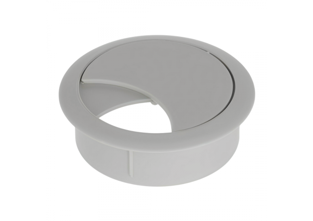 Kabeldoorvoer - Licht Grijs - Boordiameter: ø60mm - Diepte: 20mm - Diameter: ø69mm - Rond