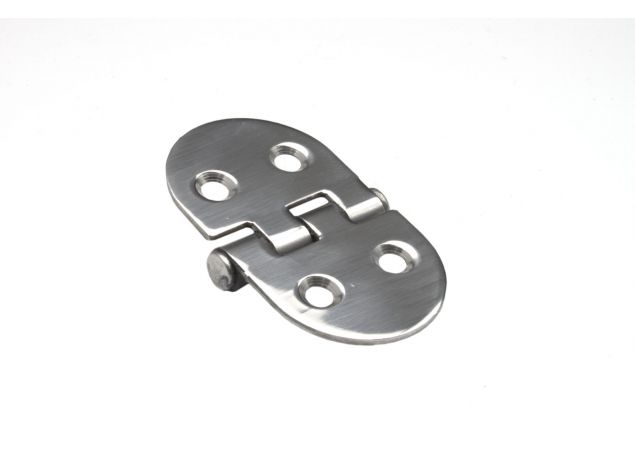 Luikscharnier knoop onder Rvs 304 gepolijst 74x40x2mm