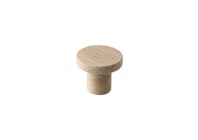Houten meubelknop Circum 48mm - Hoogte 40mm - onbehandeld eiken