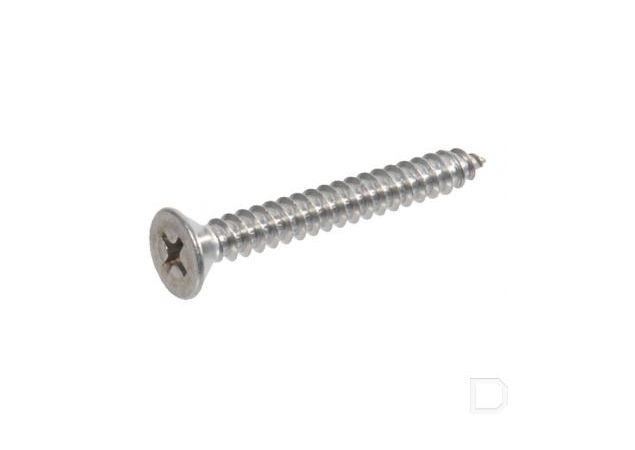 Plaatschroef 2,9x19mm DIN 7982 voldraad Rvs 316 Verzonken kop - 100 stuks