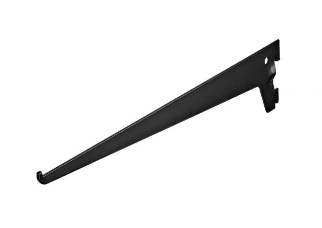 Plankdrager Zwart voor enkele wandrail 250mm