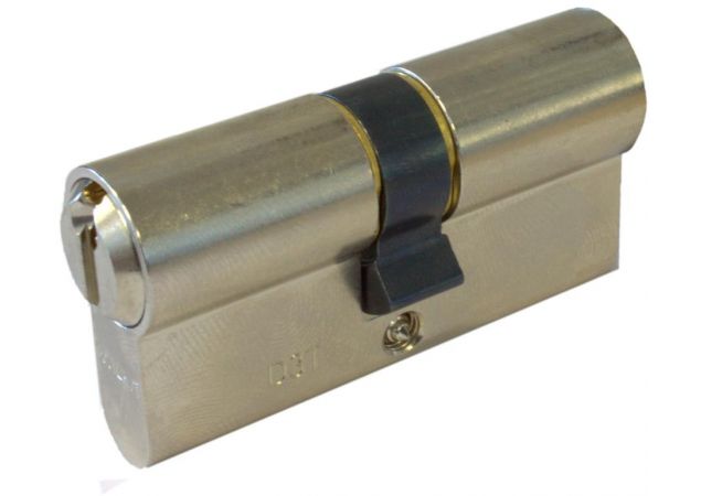 Profielcilinder 26,5/26,5mm Vernikeld Zeewaterbestendig met versmalde meenemer met nieuw zilveren sleutels