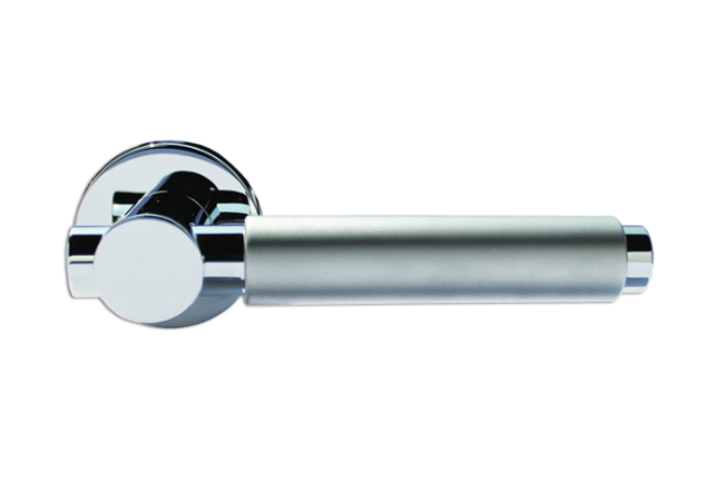 Deurkruk Catania rond Ø48mm Lengte 130mm Chroom met mat chroom greep