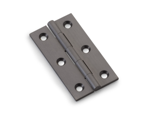 Meubelscharnier Antraciet - 64x35x2 mm - 2 stuks incl. schroeven