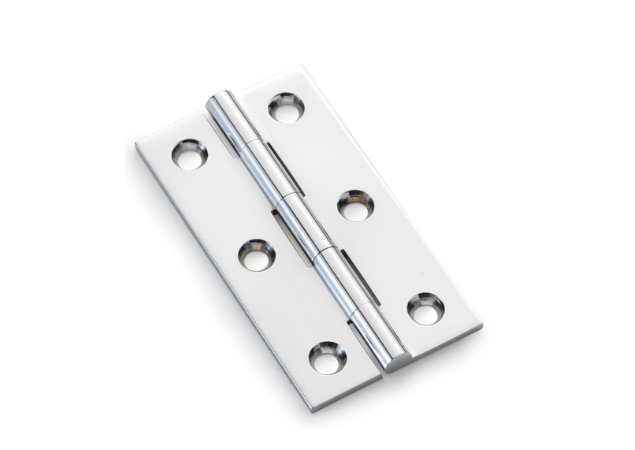 Meubelscharnier Chroom Gepolijst - 64x35x2 mm - 2 stuks incl. schroeven