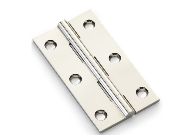 Meubelscharnier Nikkel Gepolijst - 75x41x2 mm - 2 stuks incl. schroeven