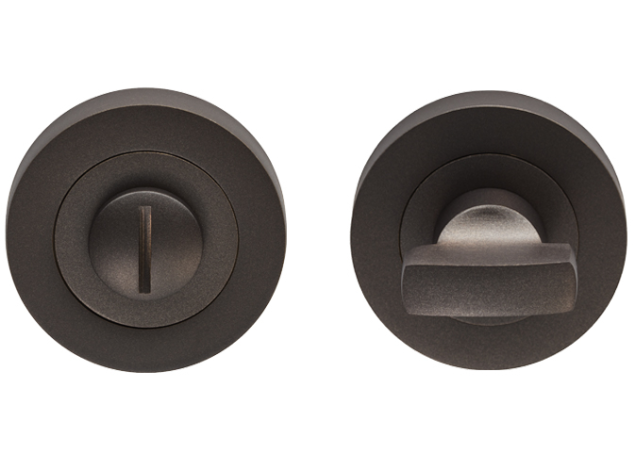 Wc garnituur op rond rozet Mat brons Ø50x10mm - EUL004MBRZ