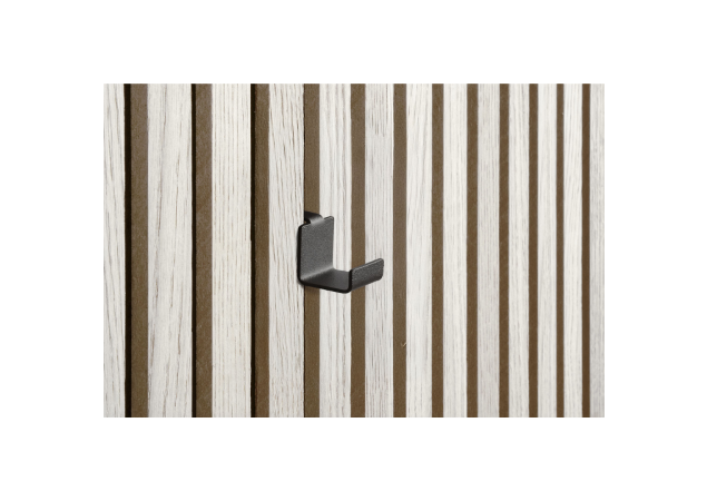 Zwarte haken voor akoestische panelen - 44x25mm - Set van 2 stuks