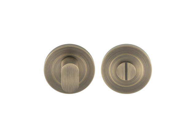 Wc garnituur op rond rozet Antiek messing Ø50x10mm -EUL004AB 