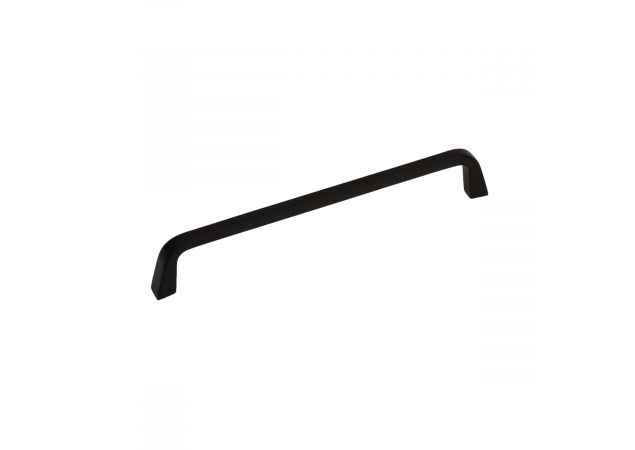 Meubelgreep met afgeronde hoeken - 171x9,5x160mm - Mat zwart