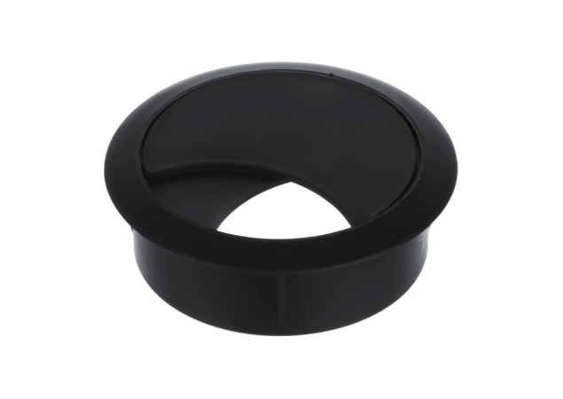 Kabeldoorvoer - Zwart - Boordiameter: ø70mm - Diepte: 20mm - Diameter: ø78mm - Rond