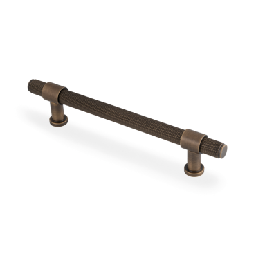 Meubelgreep Knurled 'Kingston' - Antiek messing - 220x44x160mm - AW839-160-AB