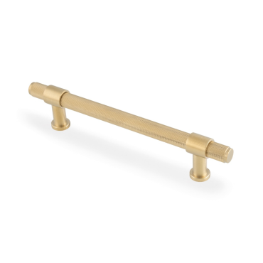 Meubelgreep Knurled 'Kingston' - PVD Mat messing - 220x44x160mm - AW839-160-SBPVD