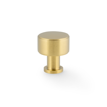 Meubelknop Plain 'Lucia'  - PVD Mat messing - Ø29mm - Hoogte 35mm