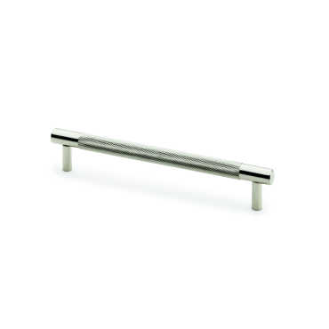 Meubelgreep Knurled 'Brunel' - Mat vernikkeld - 185x33x160mm - AW810-160-SN