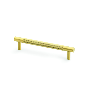 Meubelgreep Knurled 'Brunel' - PVD Mat messing - 153x33x128mm - AW810-128-SBPVD