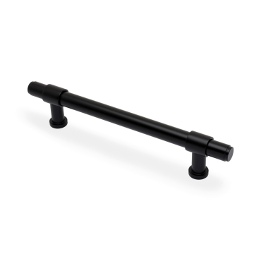 Meubelgreep Plain 'Kingston' - Zwart - 220x44x160mm - AW839P-160-BL