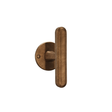 HDD Deurkruk Crafino Terra T-vorm - Craft cognac - Rond rozet Ø50mm