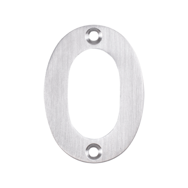 Huisnummer 0 - RVS 316 - RVS mat - 50mm