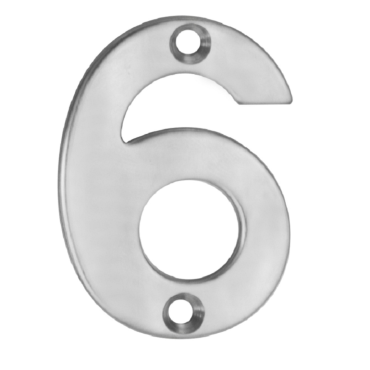 Huisnummer 6/9 - RVS 316 - RVS mat - 50mm