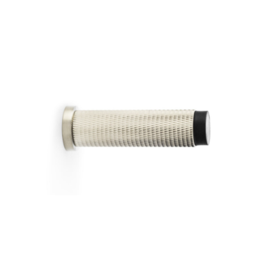 Deurstopper Brunel 'Knurled' - Mat vernikkeld  - Wandmontage