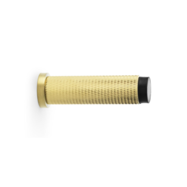 Deurstopper Brunel 'Knurled' - PVD Mat messing  - Wandmontage