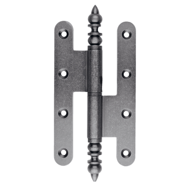 Paumelle BR 140x80x3.5 antiek zilver Links met vaasknop