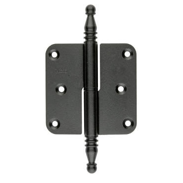 Paumelle HDD 80x80x2.5 zwart Links met vaasknop