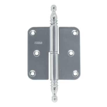 Paumelle HDD 80x80x2.5 nikkel Links met vaasknop