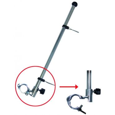 Vlaggenstok met railing bevestiging voor Ø 25 railing H 455mm Rvs 304