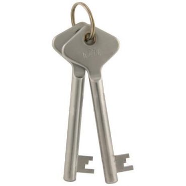 Extra klaviersleutel 110mm Messing mat chroom