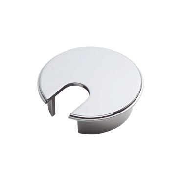 Kabeldoorvoer messing Ø73mm - Chroom gepolijst - Boordiameter Ø62mm - Boordiepte 19,5mm