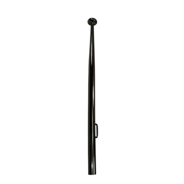 Vlaggenstok Lengte 620 mm Ø 25 mm - RVS 316 PVD Zwart