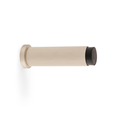 Deurstopper Reeded 'Projection' - Mat vernikkeld - Wandmontage