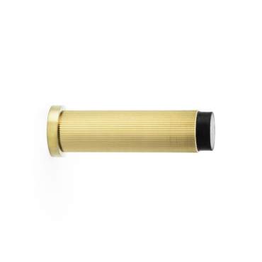 Deurstopper Reeded 'Projection' - PVD Mat messing - Wandmontage