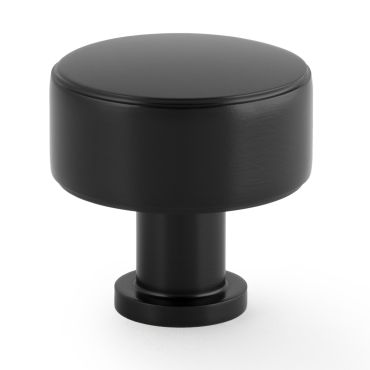 Meubelknop Plain 'Lucia'  - Zwart - Ø35 mm - Hoogte 35mm  - Alexander & Wilks- AW807P-35-BL