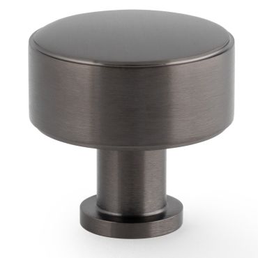 Meubelknop Plain 'Lucia'  - PVD Antraciet - Ø29mm - Hoogte 35mm  - Alexander & Wilks- AW807P-35-DBZPVD