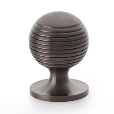 Meubelknop Caesar - PVD Antraciet - Ø32mm - Hoogte 45mm - AW832-32-DBZPVD