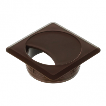 Kabeldoorvoer - Bruin - Boordiameter: ø60mm - Diepte: 20mm - 73x73mm - Vierkant