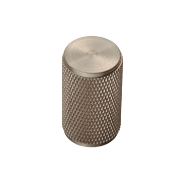 Meubelknop Knurled - Mat vernikkeld - Ø18mm - Hoogte 30mm - FTD702SN