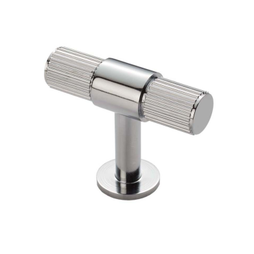 Meubelknop 'Lines' T-vorm - Chroom gepolijst - 50x13x39mm - FTD711CP