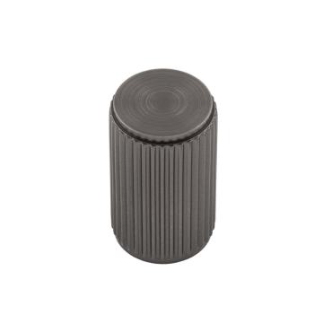 Stiftknop 'Lines' - Antraciet - Ø18mm - Hoogte 30mm - FTD712ANT