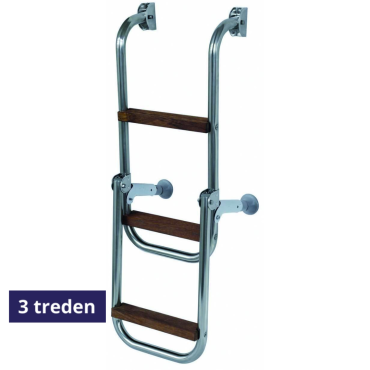 Zwemladder Klapbaar 3 treden L 800mm L1 580mm B 250mm Rvs 316