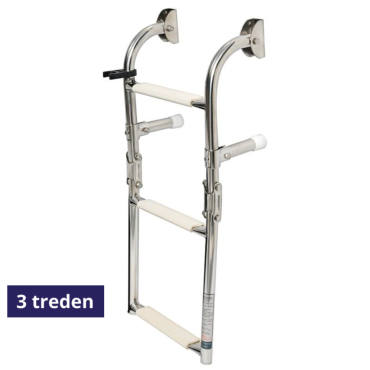 Zwemtrap Opvouwbaar 3 treden - 260mm breed - open  lengte 630mm