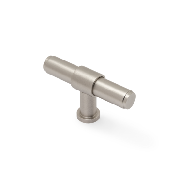 Meubelknop Plain 'Kingston' - PVD Mat vernikkeld - 80mm - AW838P-80-SNPVD