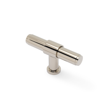 Meubelknop Plain 'Kingston' - PVD Nikkel gepolijst - 80mm - AW838P-80-PNPVD